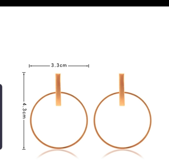 Simple Style Alloy Dangle Earring Round Ci… - Picture 2 of 2